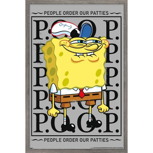 Trends International Nickelodeon Spongebob Squarepants - 10 Unframed Wall  Poster Print Clear Push Pins Bundle 22.375 x 34