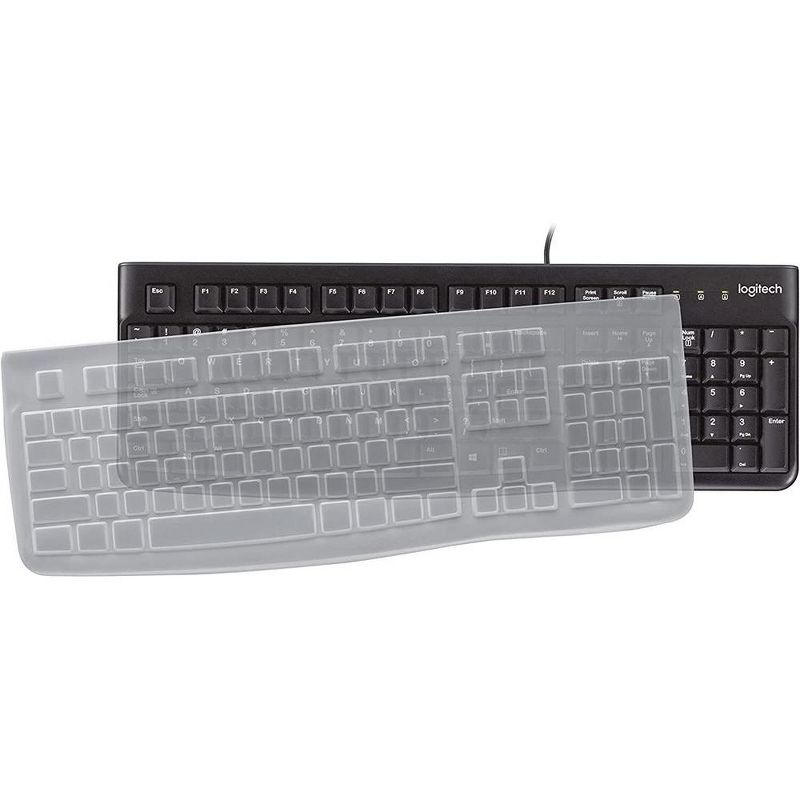 Logitech K120 USB Wired Standard Keyboard For Education With Silicone Cover included, 1 of 6