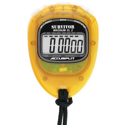 Accusplit Survivor 2 Professional Stopwatch with Magnum XL Display for Easy Readability | Cumulative Split timing with Split Release Action