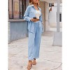 Zeagoo Women 2 Piece Linen Sets Button Down Shirt and Drawstring Long Pants Set Summer Outfits - 4 of 4