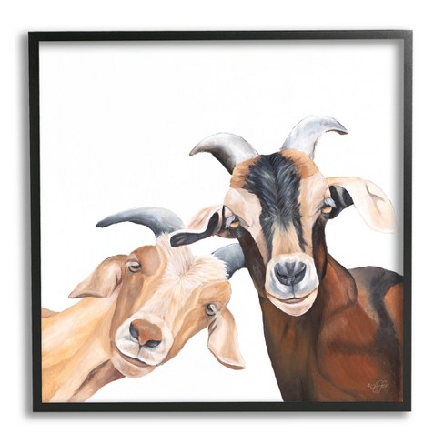 Stupell Industries Happy Goat Smiling Animals Framed Giclee Art - image 1 of 4