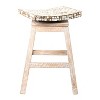 24" Carnation Coconut Shell Inlay Counter Height Barstool Brown - East At Main: Mango Wood Base, No Assembly Required - 4 of 4