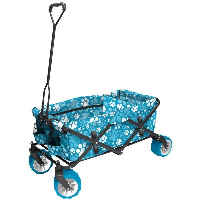Creative Outdoor Distributor All Terrain Folding Wagon - Blue Paw Print