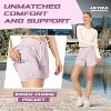 Ultra Performance Gym Shorts Women Pack of 2, Nylon Compression Workout Shorts Women with Liner - 2 of 4