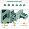 NicBex Bathroom Storage Cabinet with Sink Morden Cabinets with 1 Cabinet, 3 Storage Drawers and USB Charging for Bathroom, Green - 3 of 4