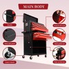 Lirago 8 Drawer Large Capacity Rolling Tool Chest and Cabinet Black Red Detachable Tool Storage with Wheels and Lock for Workshop Garage - 3 of 4