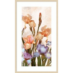 Amanti Art Irises Panel IV by Alonzo Saunders Wood Framed Wall Art Print - 1 of 4