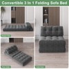 Folding Sofa Bed, Convertible Futon Floor Couch Sleeper Chair with Pillow, Fold Out Corduroy Sofa Bed for Living Room, Single - 3 of 4