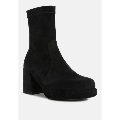TWO-CUBES Suede Platform Ankle Boots