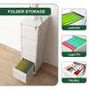 ACEPANO 40.59 in. H Metal Decorative Storage Cabinets with 4 Drawer & Wheels For Home & Office-White - 3 of 4