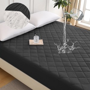 Aghana Digitals Soft Brushed Cotton Ultrasonic TPU Waterproof Mattress Protector with 15.75in Deep - 1 of 4
