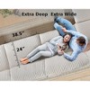 Vipbear Beige Extra Large Modular Sectional Sofa,Comfy Corduroy Modern Oversized 4-Seat Sectional Couch with Deep Seat,Tool-Free Assembly - 3 of 4