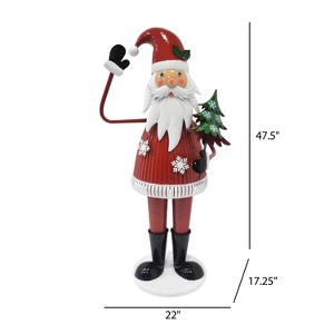 Rbied 47.5 in. H Classic Metal Santa Claus Ornament for Indoor Outdoor Christmas Standing Decor (1-Pack) - 1 of 4