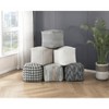 Vynxaria Cylindrical Chenille Pouf ¨C Modern Ottoman & Versatile Footstool - 4 of 4
