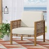 Christopher Knight Home Zelda Outdoor Acacia Wood and Wicker Club Chair - 2 of 4