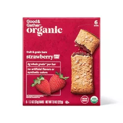 Organic Whole Grain Strawberry Fruit & Grain Bars - 6ct - Good & Gather™