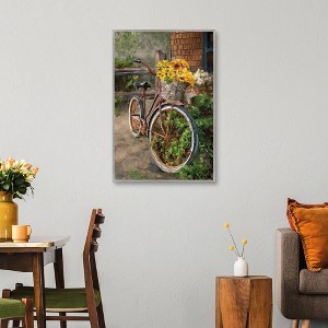 Masterpiece Art Gallery 24"x36" Sunflower Bicycle Wall Art - 1 of 4