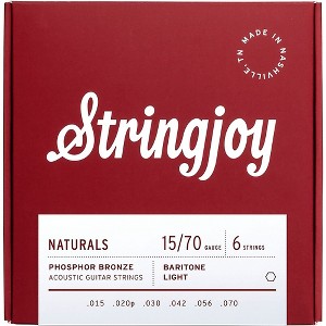 Stringjoy Naturals Phosphor Bronze Acoustic Guitar Strings 15 - 70 - 1 of 1