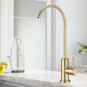 KTMBDW High Arc Single Handle Kitchen Sink Faucet, Stainless Steel Modern RV Faucets, llaves para fregaderos de cocina - 1 of 4