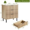 Jojoka Fluted 3 Drawers Dresser,Modern Storage Dresser with Metal Legs and Anti-Tipping Device for Living Room - 4 of 4