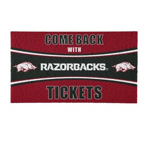 Evergreen Come Back with Tickets University of Arkansas 28" x 16" Woven PVC Indoor Outdoor Doormat - 1 of 4