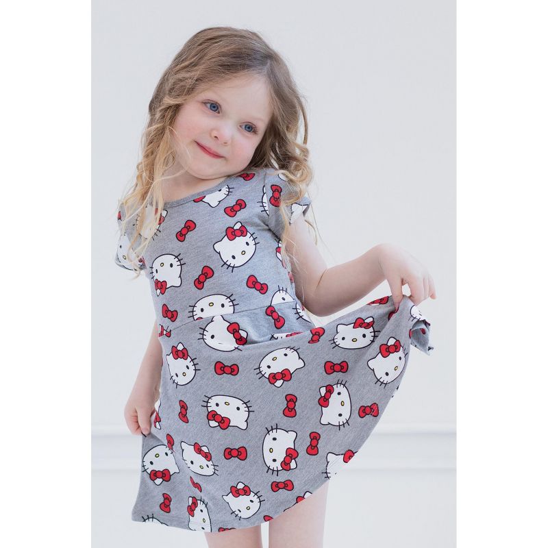 Hello Kitty Girls French Terry Dress Toddler, 2 of 6