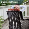 Ovios Orlando 6pc Gray Wicker Outdoor Patio Furniture Conversation Sofa Set with a Rectangle Fire Pit and Cushions - 4 of 4