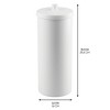 iDesign Freestanding Toilet Paper Canister with Lid - Set of 2 - White - 4 of 4