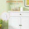 Bella Depot Modern Kitchen Cabinet with 2 Drawers and Adjustable Shelves, Coffee Bar Cabinet - 3 of 4