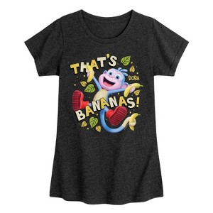 Girls' - Dora the Explorer - Thats Bananas Fitted Short Sleeve Graphic T-Shirt - 1 of 4