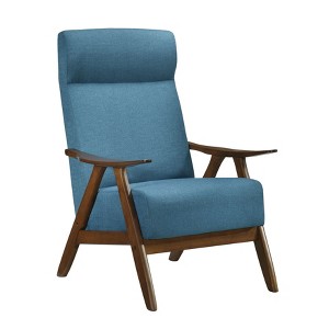NicBex Polyester Accent Chair,Upholstered Living Room Chairs with High Backrest and Walnut Legs,Modern Armchair,Accent Chairs for Living Room - 1 of 4