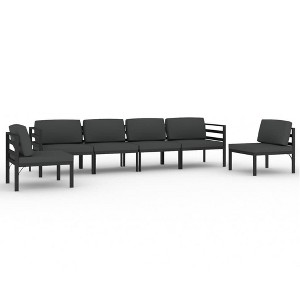 vidaXL Garden Lounge Set Anthracite Aluminum Modular Garden Lounge Set - 1 of 4