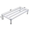 Aluminum Dunnage Rack 1000 LB Capacity, Commercial Storage Shelf with Floor Clearance for Kitchen, Restaurant, Supermarket - 2 of 4