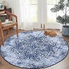 Washable Vintage Hallway Runner Rug, Low-Pile Non-Slip Rubber Backing Carpet for Kitchen, Laundry & Entryway - 4 of 4