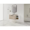 Vynxaria 42 in. Single Wall-Mounted White Oak Plywood Bath Vanity with White Flat Stone Slab Ceramic Top KD-PACKING Ready to Assemble - 4 of 4