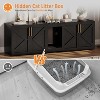 Double Cat Litter Box Enclosure,Hidden Litter Box Furniture for 2 Cats,Wooden Litter Box Enclosure Furniture - 3 of 4
