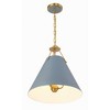Crystorama Lighting Xavier 3 - Light Pendant in  Vibrant Gold/Blue - 4 of 4