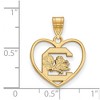 Black Bow Jewelry 14k Yellow Gold Plated Sterling Silver South Carolina Gamecocks NCAA Pendant - 2 of 3