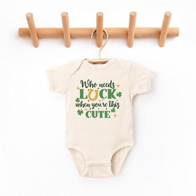 The Juniper Shop Who Needs Luck Baby Bodysuit - 18 Month - Natural : Target