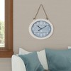 Yosemite Home Decor at The Beach White Roped Wall Clock,White, Light Blue,Small,CLKE14425017 - 4 of 4