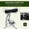 3-Seat Outdoor Patio Swing Chair with Adjustable Canopy & Steel Frame - 4 of 4