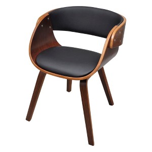 vidaXL Dining Chair Bent Wood and Faux Leather - 1 of 4