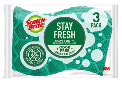 Scotch-Brite Heavy Duty Scrub Sponges, For Washing Dishes and Cleaning  Kitchen, 12 Scrub Sponges