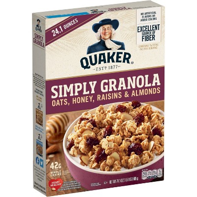 Quaker Simply Granola Raisin, Oats, Honey, Raisin and Almond - 24.1oz