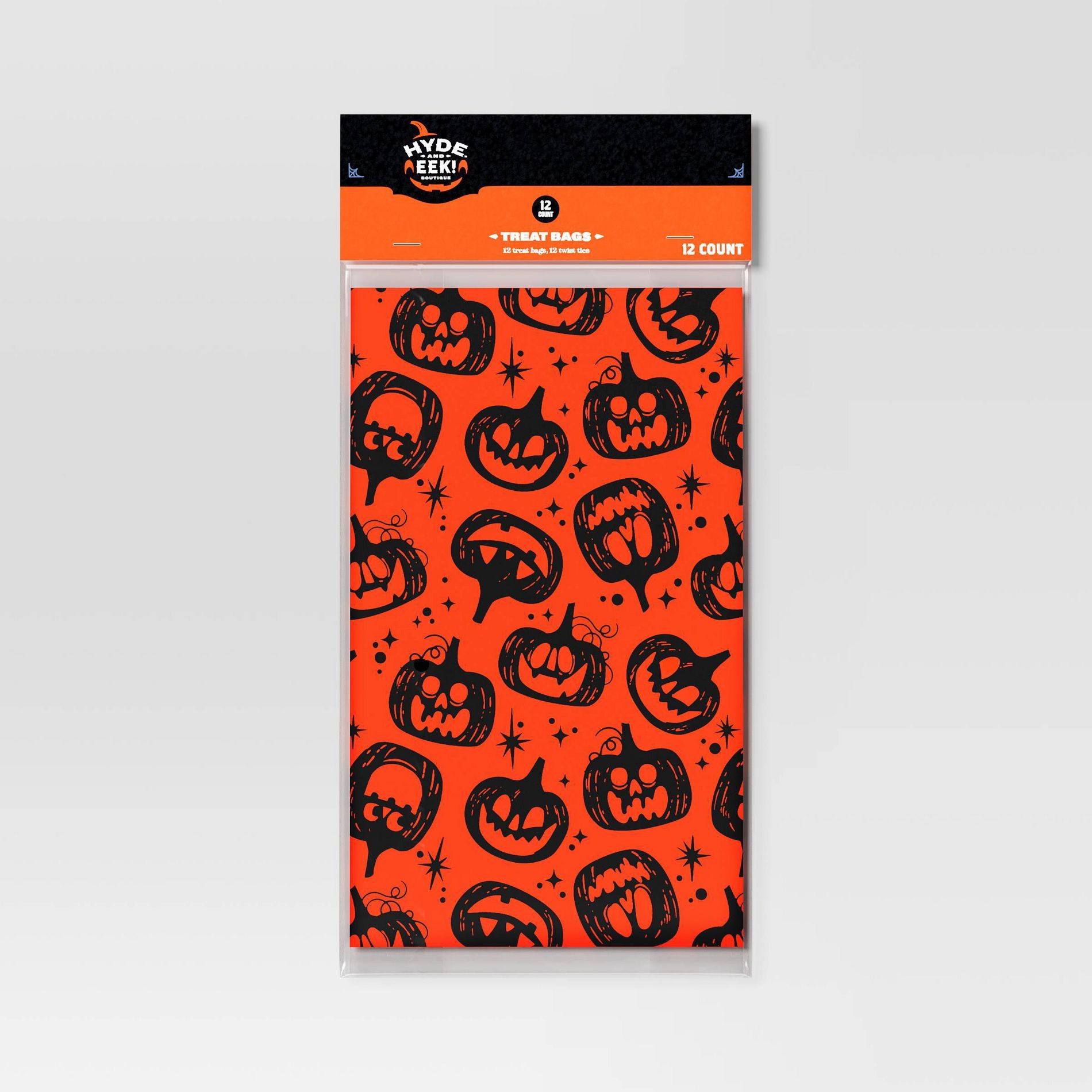 12ct Pumpkin Cello Bag Party Favors - Hyde and EEK! Boutique™