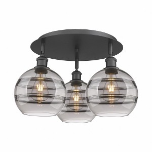 Rochester - 3 Light Flush Mount In Industrial Style-10.88 Inches Tall and 19.75 Inches Wide - 1 of 1