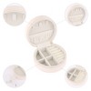 REGALWOVEN PU Leather Mini Portable Compact Round Jewelry Box Display Holder - 4 of 4