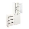 TIRAMISUBEST 71" Multifunctional Decorative storage cabinets Wood Display Cabinet with Multi-Tier Pull-Out Shelves Wooden Pantry Storage - 4 of 4