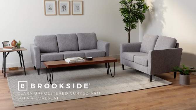 Clara Upholstered Curved Arm Sofa - Brookside Home, 2 of 13, play video