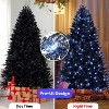 Angel Sar 5ft Black Christmas Tree, 250 White LED Lights, 1076 Tips PE PVC Artificial Tree for Halloween Holiday Decor - 4 of 4
